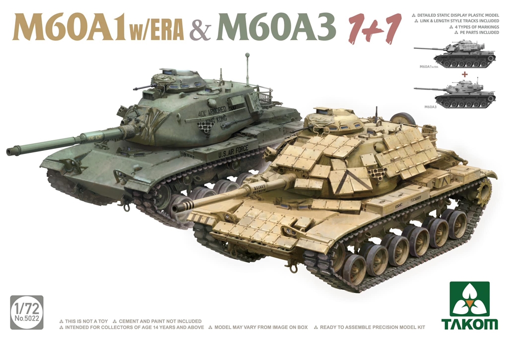 Bachmann Europe Plc - US Army M60A1 W/ERA & M60A3 Main Battle Tanks 1+1